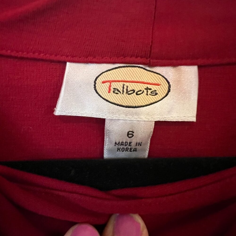 Talbots Red Dress Size 6 - Picture 2 of 5